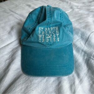St Barth French West Indies Blue Aqua Vintage Dad Hat